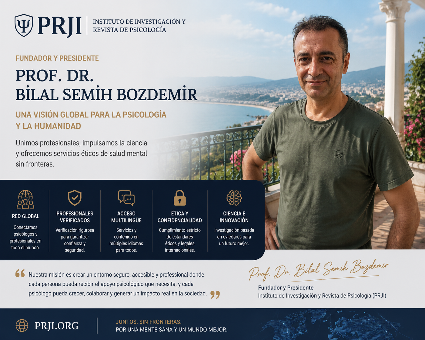 Prof. Dr. Bilal Semih Bozdemir, fundador y presidente del Instituto de Investigación y Revista de Psicología